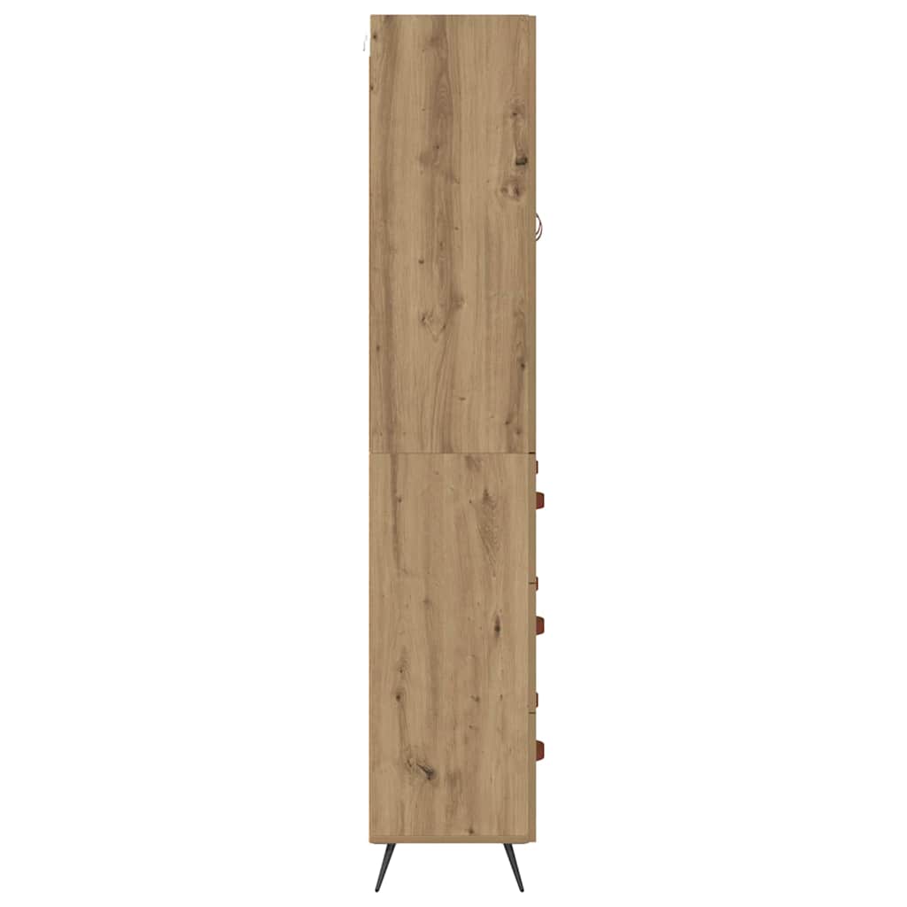 vidaXL Highboard z szufladą Dąb rzemieślniczy 69,5 x 34 x 180 cm