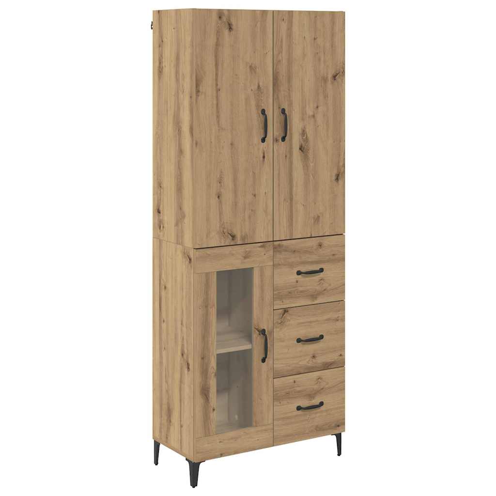 vidaXL Highboard z szufladą Dąb rzemieślniczy 69,5 x 34 x 180 cm