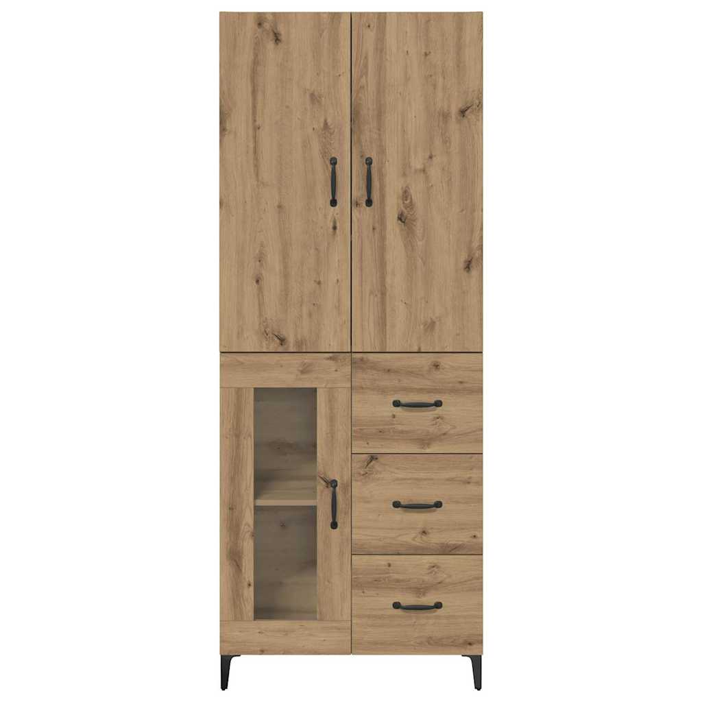 vidaXL Highboard z szufladą Dąb rzemieślniczy 69,5 x 34 x 180 cm