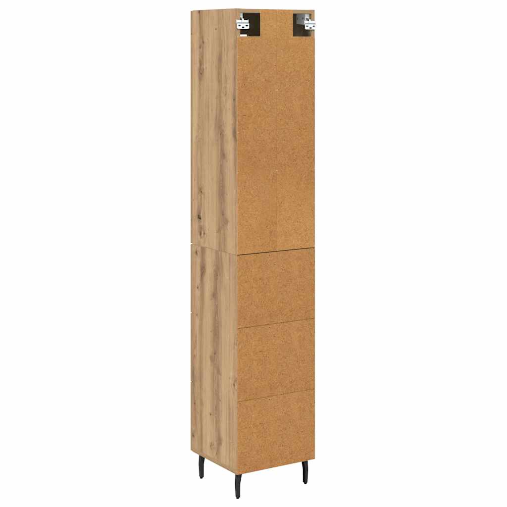 vidaXL Highboard z szufladą Dąb rzemieślniczy 34,5 x 34 x 180 cm