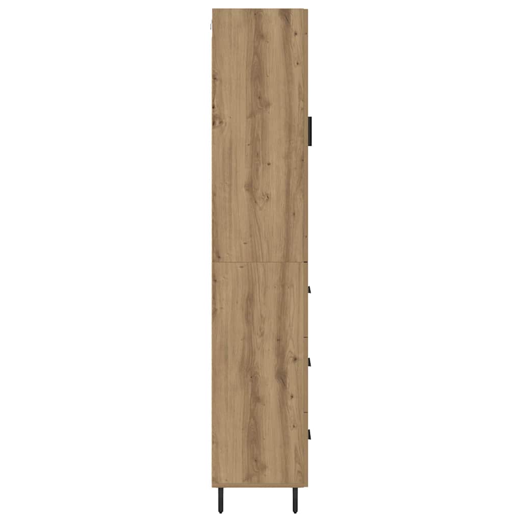 vidaXL Highboard z szufladą Dąb rzemieślniczy 34,5 x 34 x 180 cm