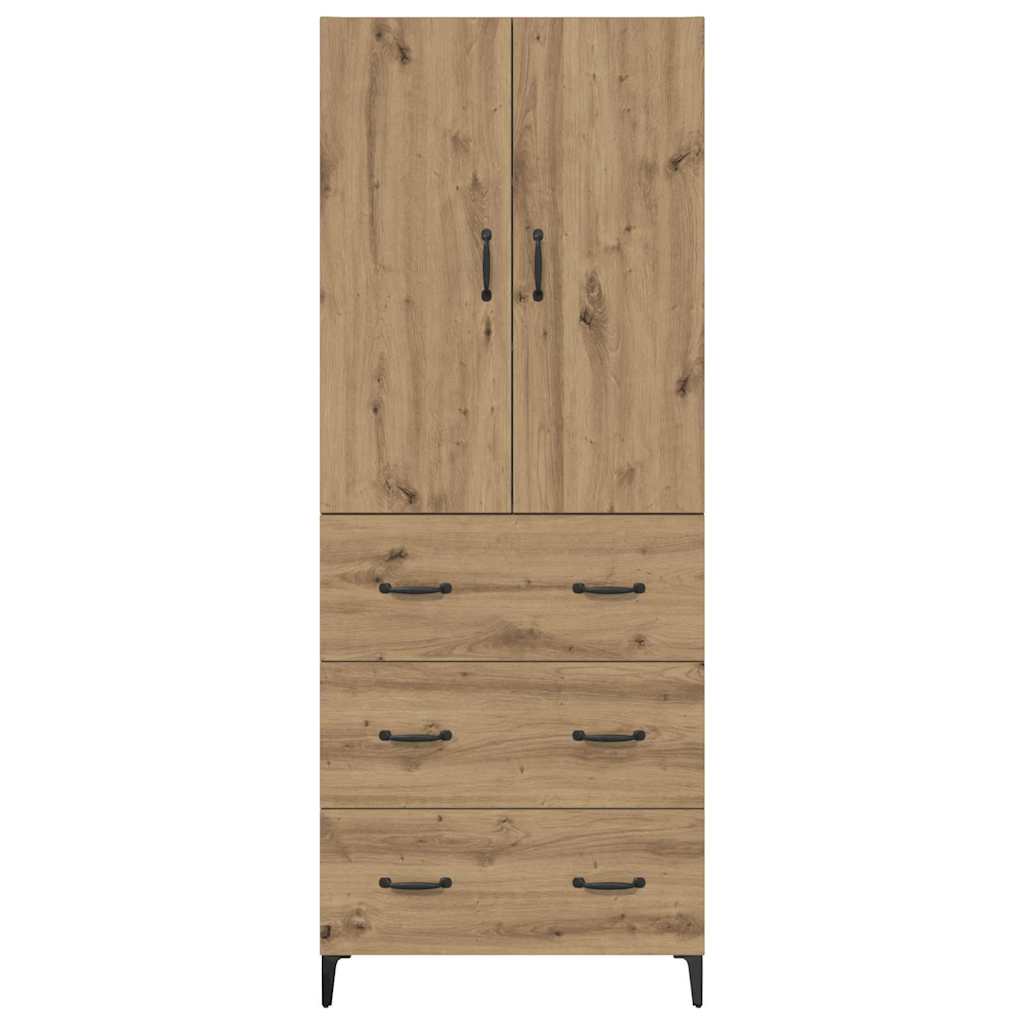 vidaXL Highboard z szufladą Dąb rzemieślniczy 69,5 x 34 x 180 cm