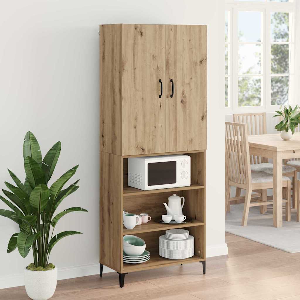 vidaXL Highboard Dąb rzemieślniczy 69,5 x 34 x 180 cm