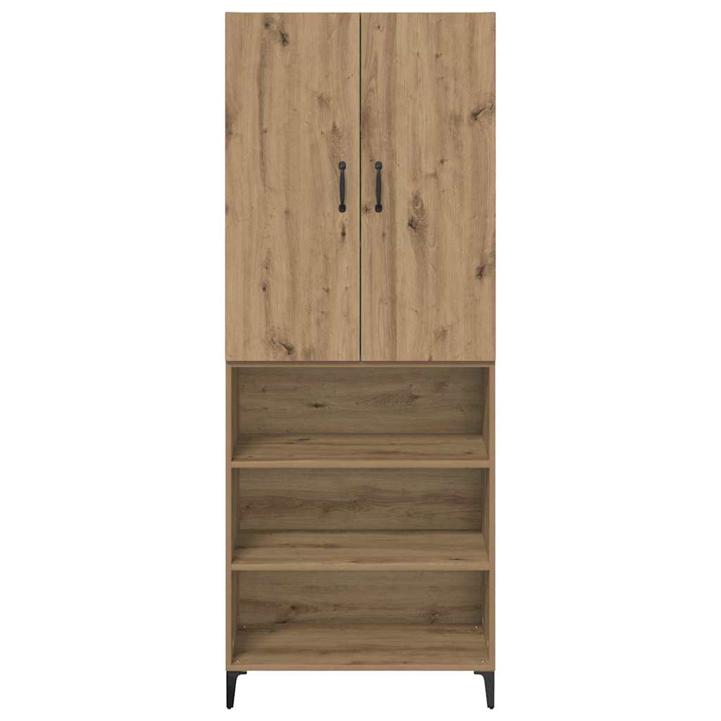 vidaXL Highboard Dąb rzemieślniczy 69,5 x 34 x 180 cm