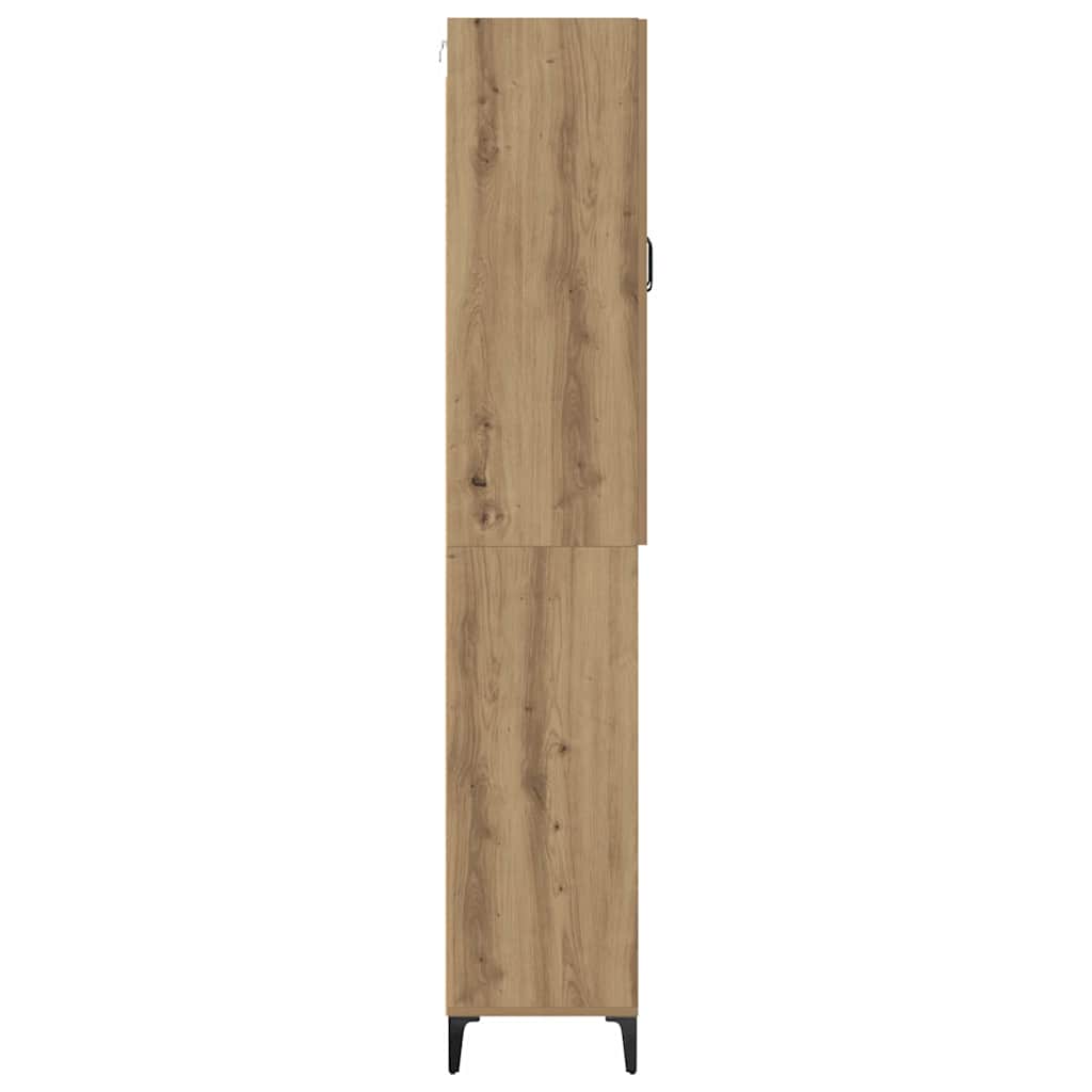 vidaXL Highboard Dąb rzemieślniczy 69,5 x 34 x 180 cm