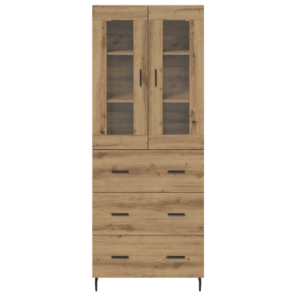 vidaXL Highboard 2 pcs Dąb rzemieślniczy Materiał drewnopochodny