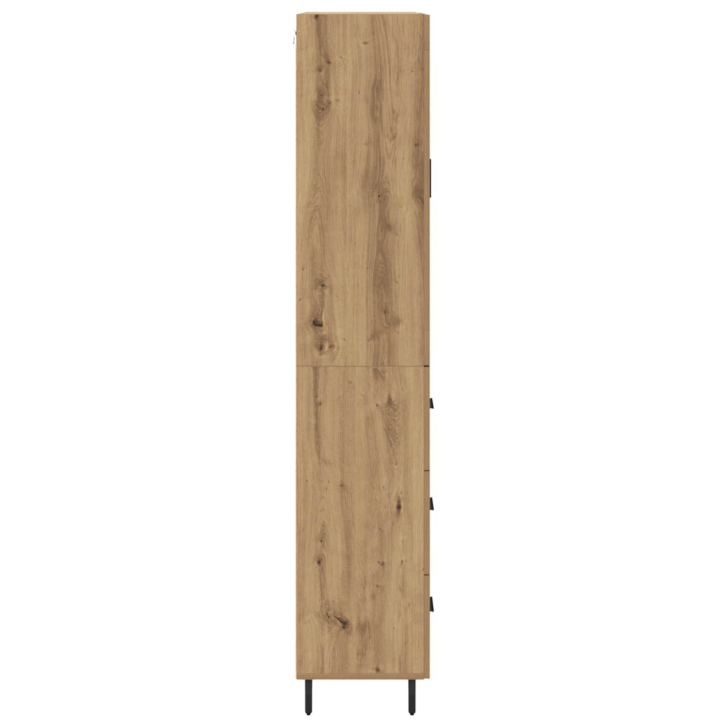 vidaXL Highboard 2 pcs Dąb rzemieślniczy Materiał drewnopochodny
