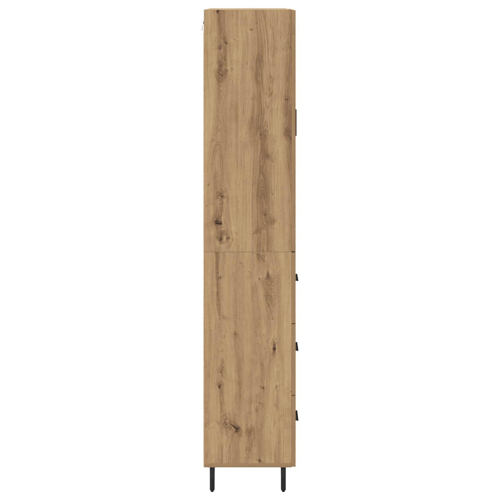 vidaXL Highboard 2 pcs Dąb rzemieślniczy Materiał drewnopochodny