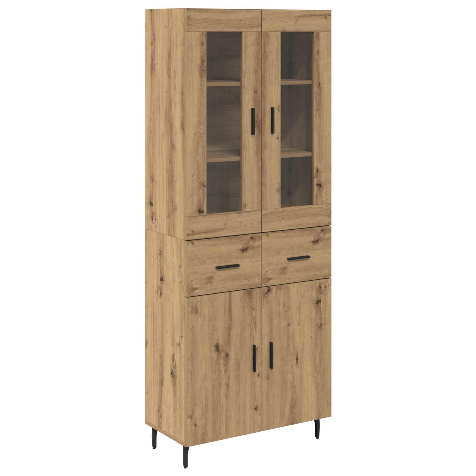 vidaXL Highboard 2 pcs Dąb rzemieślniczy Materiał drewnopochodny