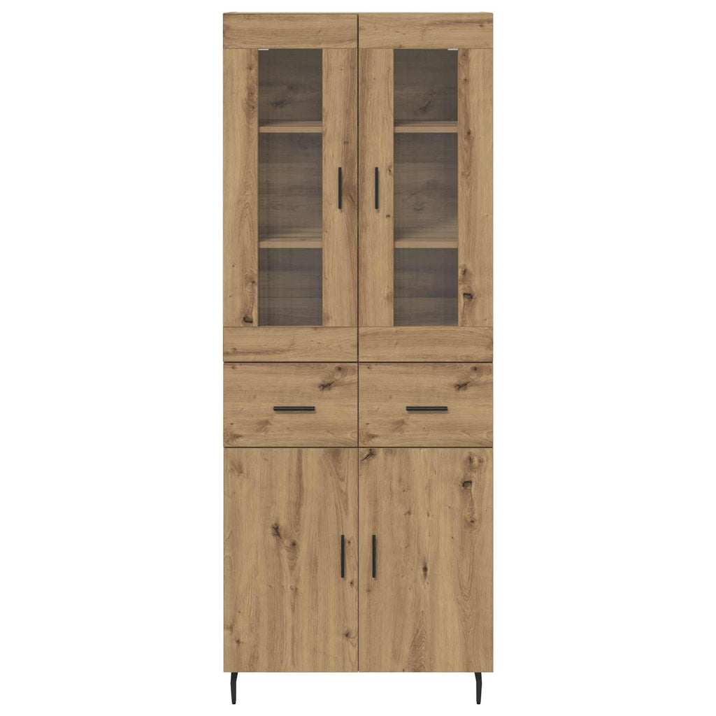 vidaXL Highboard 2 pcs Dąb rzemieślniczy Materiał drewnopochodny