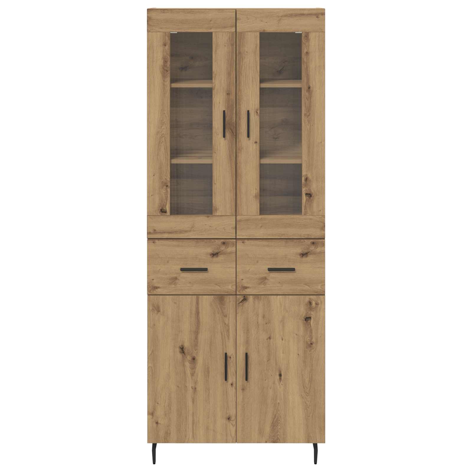 vidaXL Highboard 2 pcs Dąb rzemieślniczy Materiał drewnopochodny
