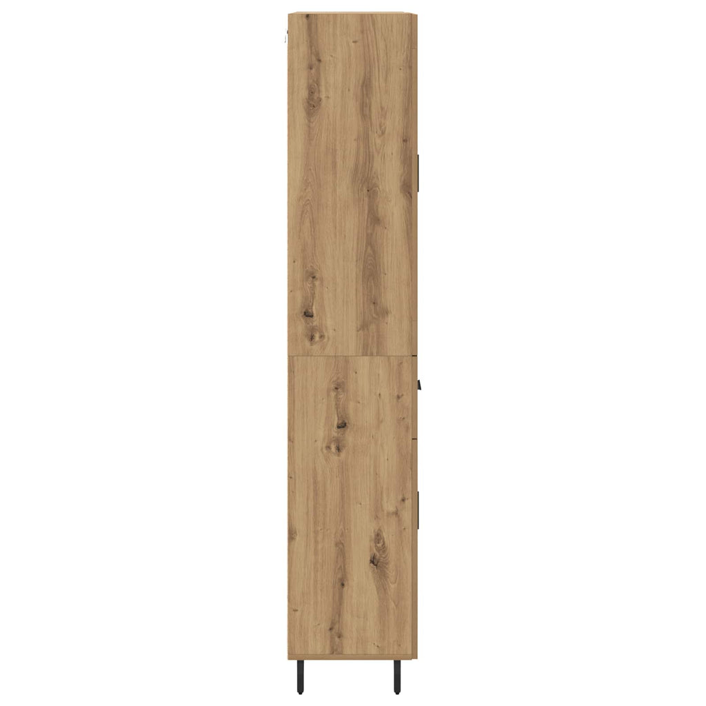 vidaXL Highboard 2 pcs Dąb rzemieślniczy Materiał drewnopochodny