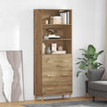 vidaXL Highboard z szufladą Dąb rzemieślniczy 69,5 x 32,5 x 180 cm