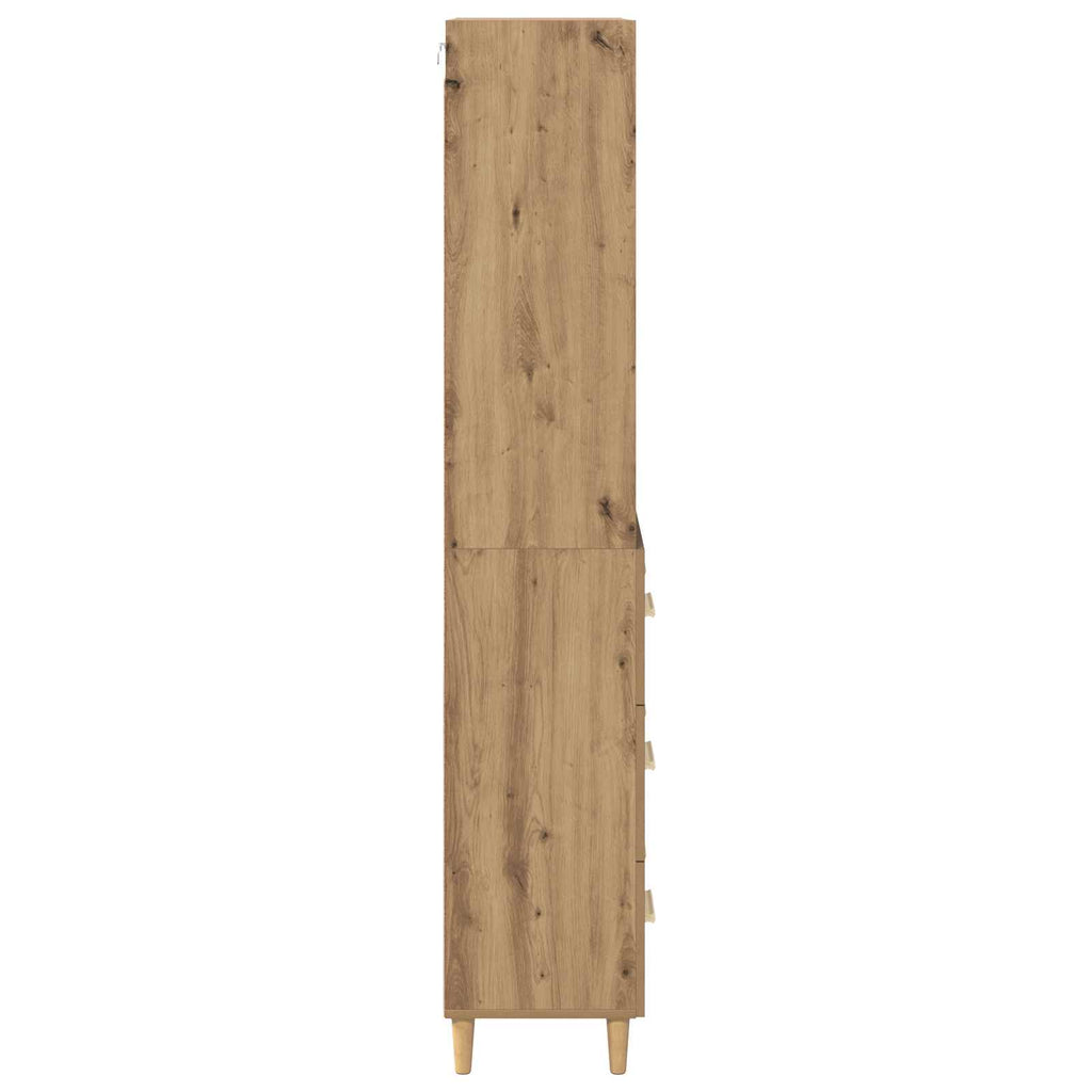 vidaXL Highboard z szufladą Dąb rzemieślniczy 69,5 x 32,5 x 180 cm