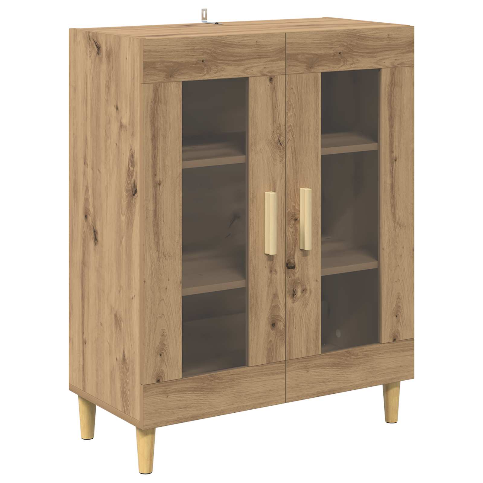 vidaXL Highboard Dąb rzemieślniczy 69,5 x 32,5 x 180 cm