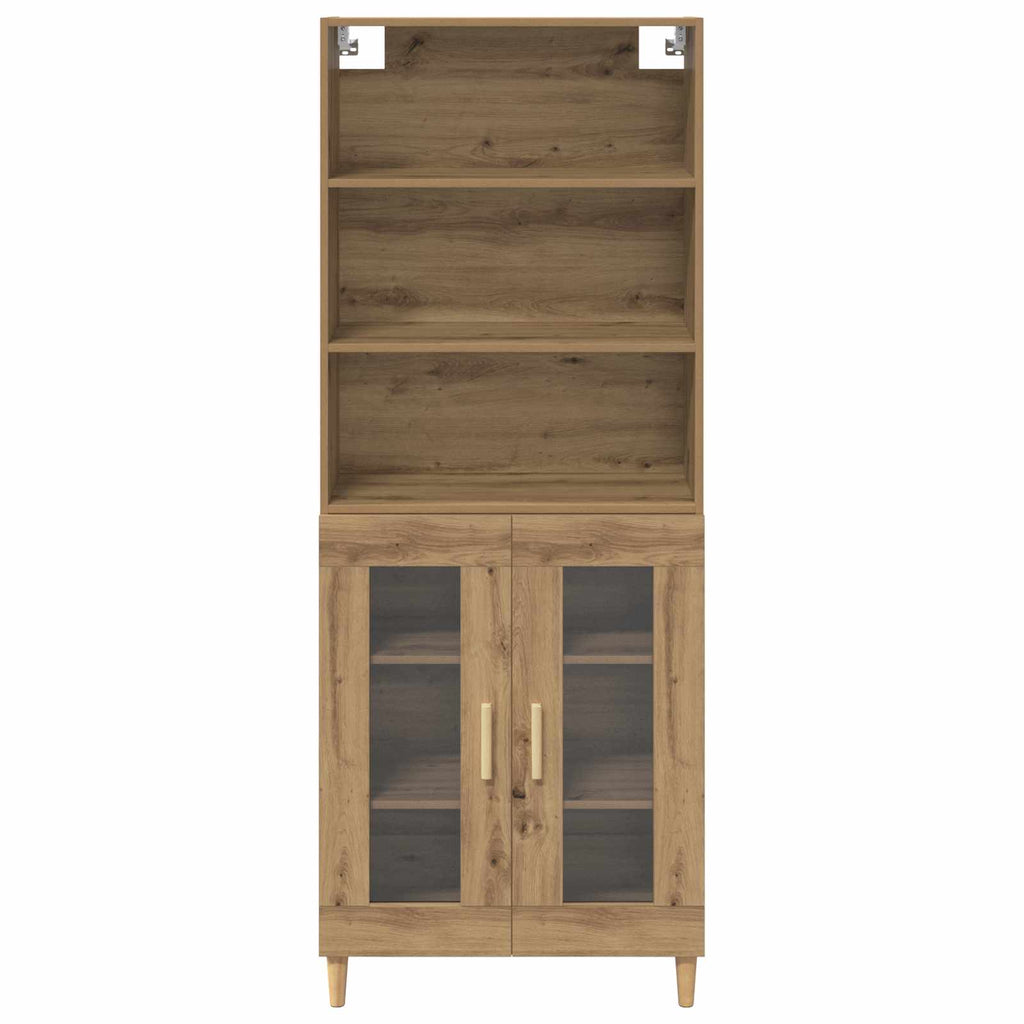 vidaXL Highboard Dąb rzemieślniczy 69,5 x 32,5 x 180 cm