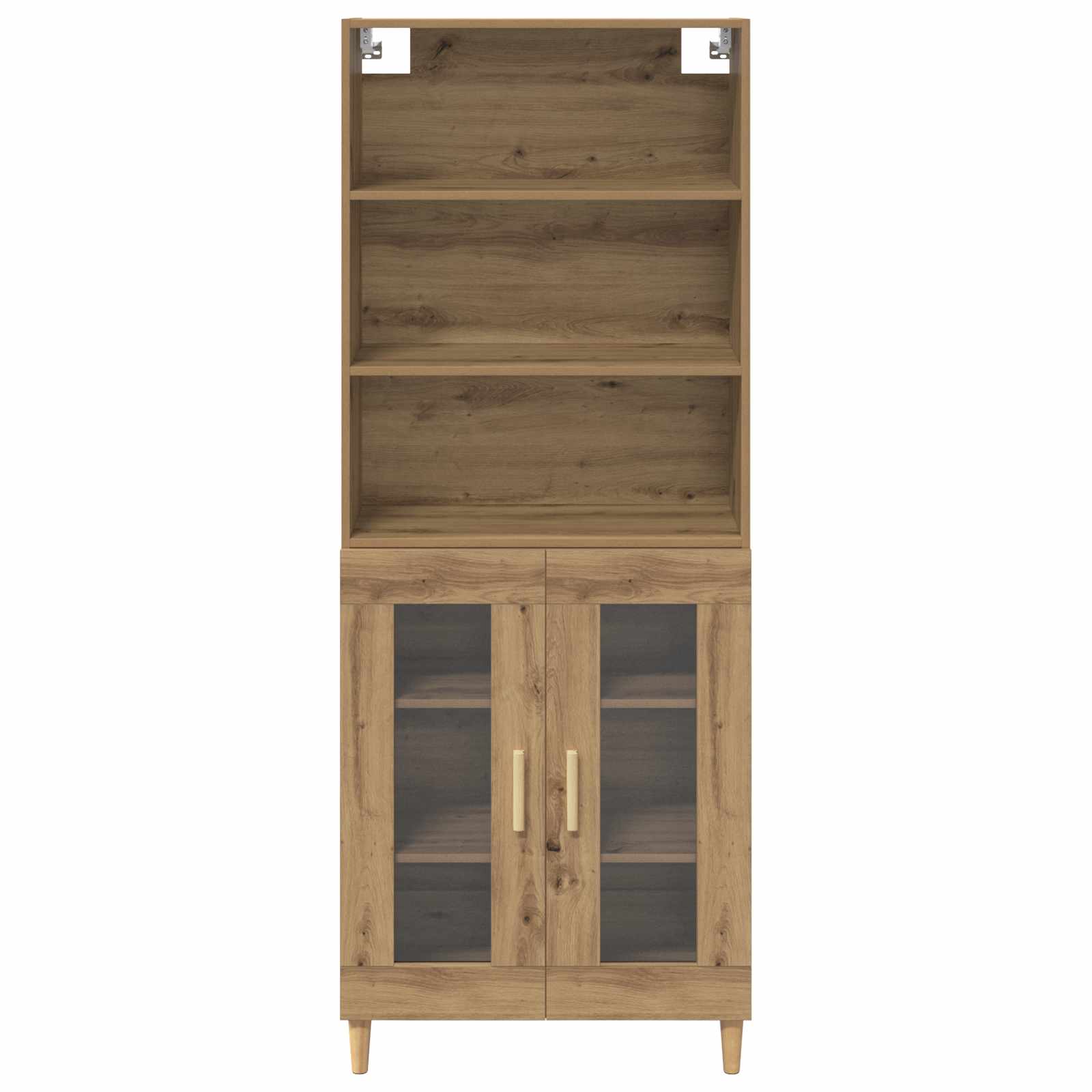 vidaXL Highboard Dąb rzemieślniczy 69,5 x 32,5 x 180 cm