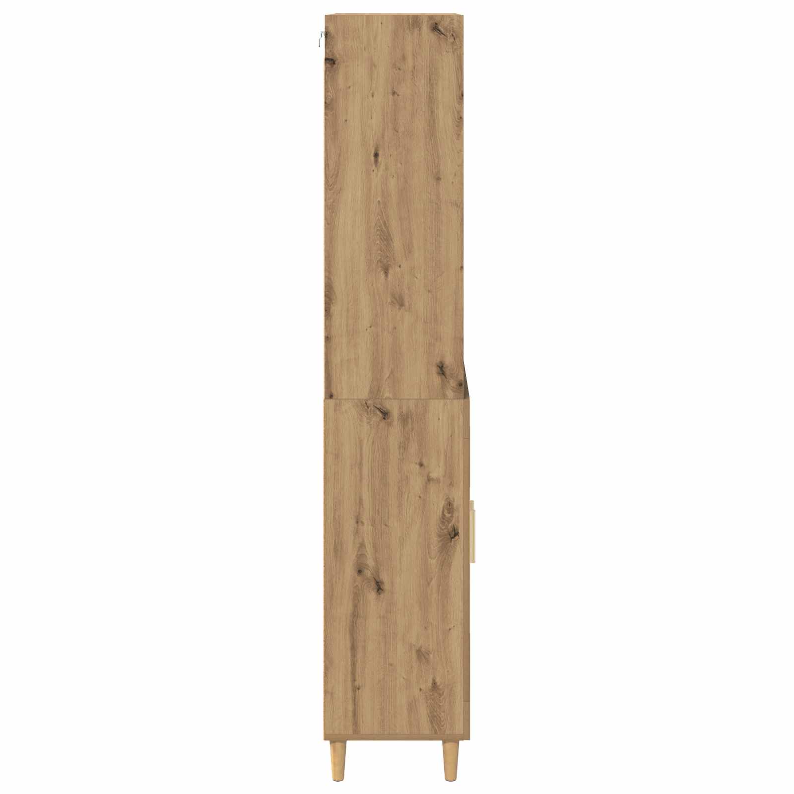 vidaXL Highboard Dąb rzemieślniczy 69,5 x 32,5 x 180 cm
