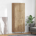 vidaXL Highboard Dąb rzemieślniczy 69,5 x 34 x 180 cm