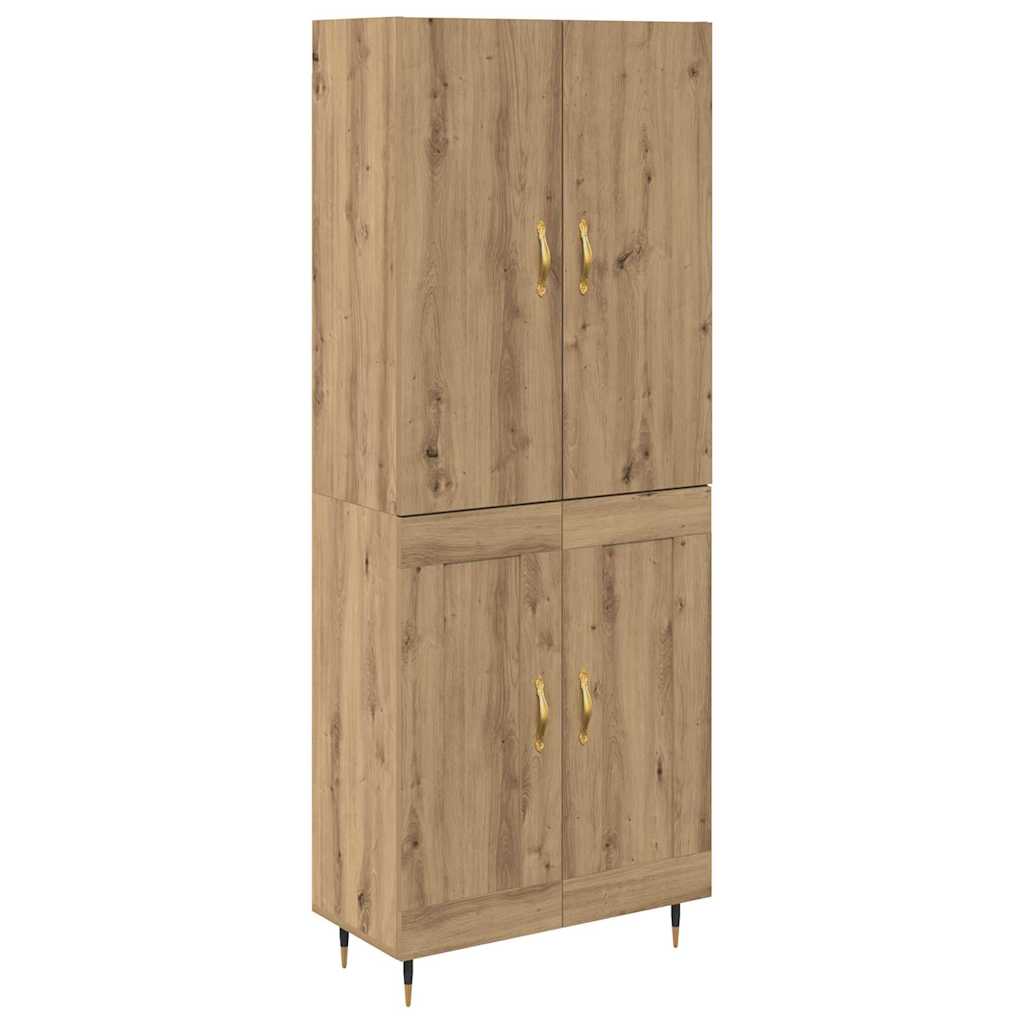 vidaXL Highboard Dąb rzemieślniczy 69,5 x 34 x 180 cm