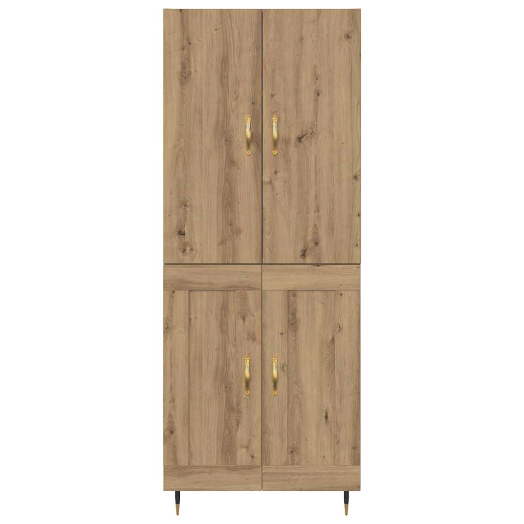 vidaXL Highboard Dąb rzemieślniczy 69,5 x 34 x 180 cm
