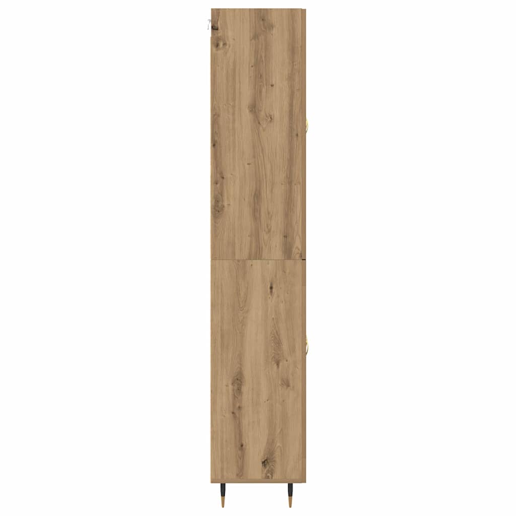 vidaXL Highboard Dąb rzemieślniczy 69,5 x 34 x 180 cm