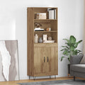 vidaXL Highboard 2 szt. Dąb rzemieślniczy 69,5 x 34 x 180 cm