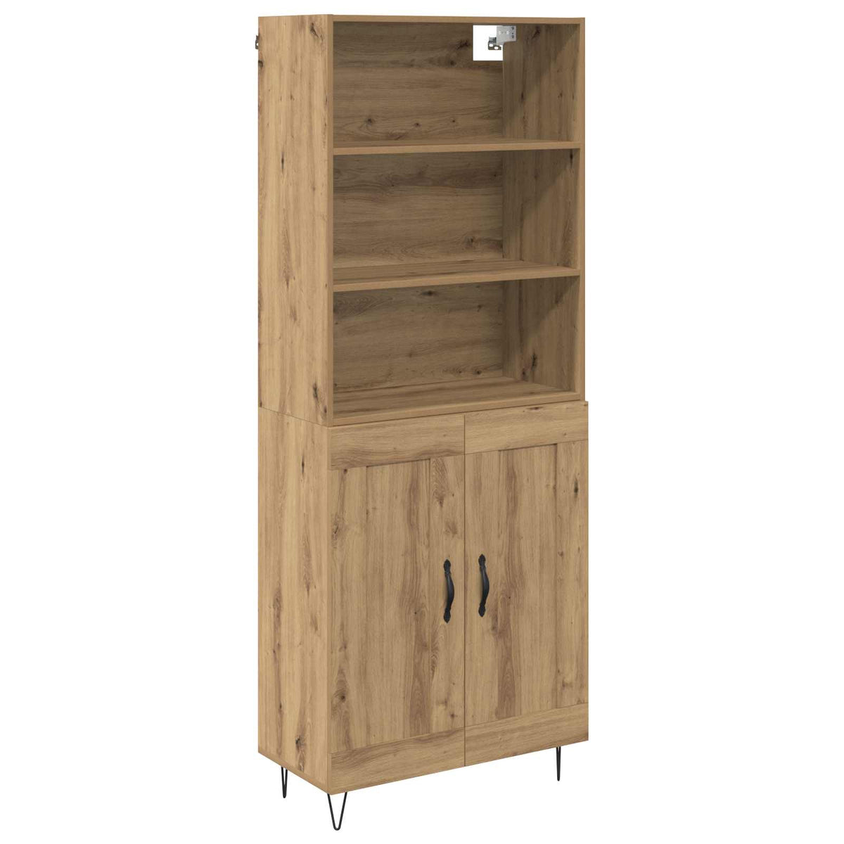 vidaXL Highboard 2 szt. Dąb rzemieślniczy 69,5 x 34 x 180 cm