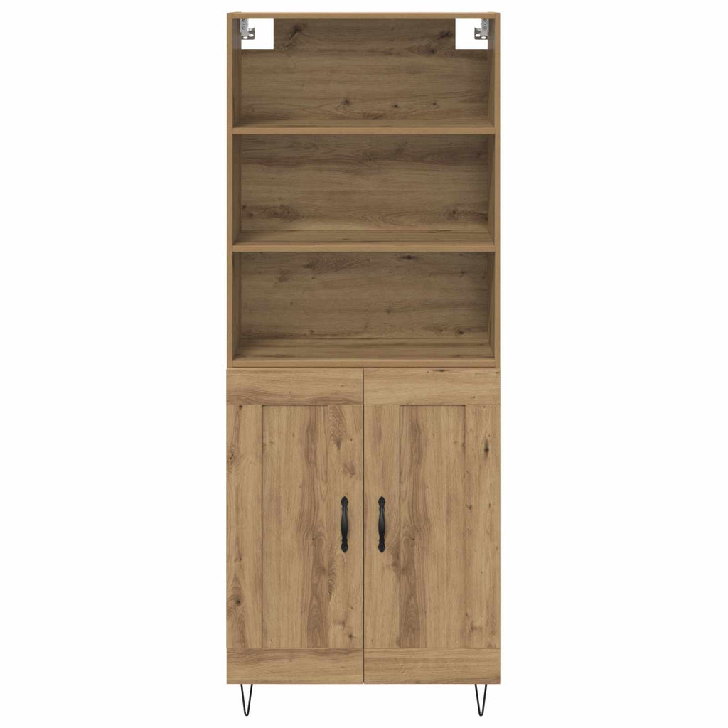 vidaXL Highboard 2 szt. Dąb rzemieślniczy 69,5 x 34 x 180 cm