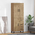 vidaXL Highboard 2 szt. Dąb rzemieślniczy 69,5 x 34 x 180 cm