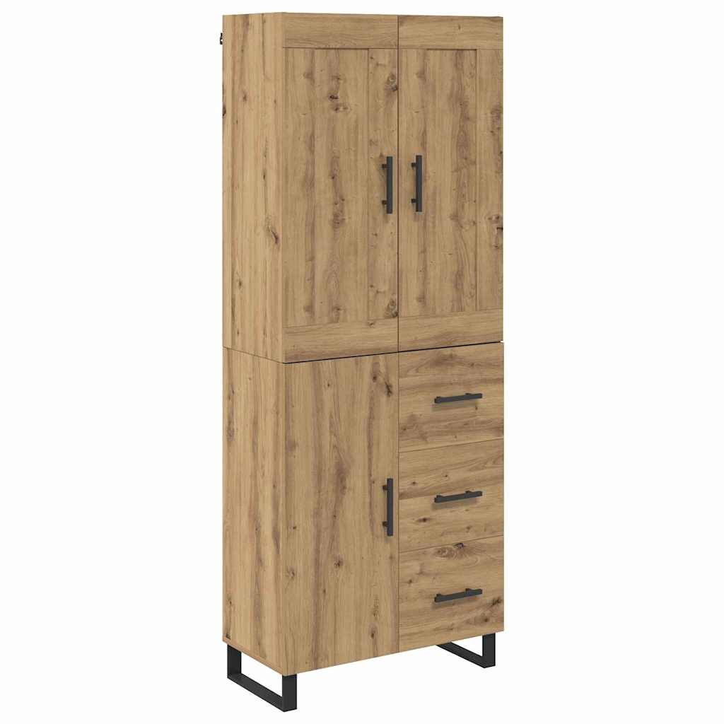 vidaXL Highboard 2 szt. Dąb rzemieślniczy 69,5 x 34 x 180 cm