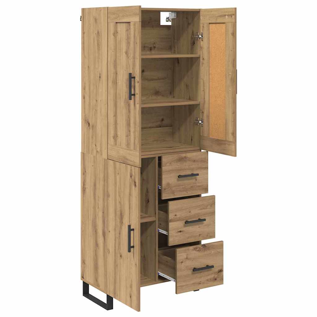 vidaXL Highboard 2 szt. Dąb rzemieślniczy 69,5 x 34 x 180 cm
