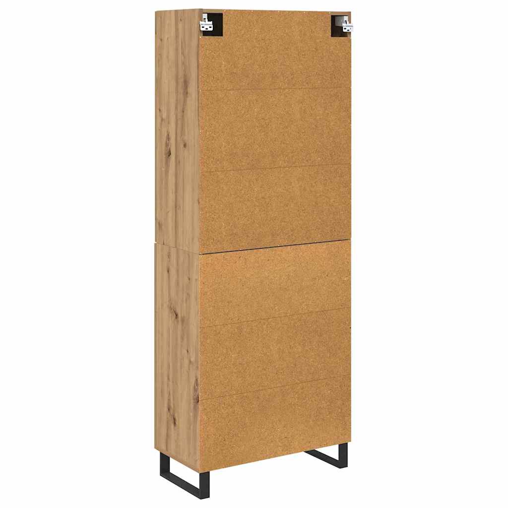 vidaXL Highboard 2 szt. Dąb rzemieślniczy 69,5 x 34 x 180 cm