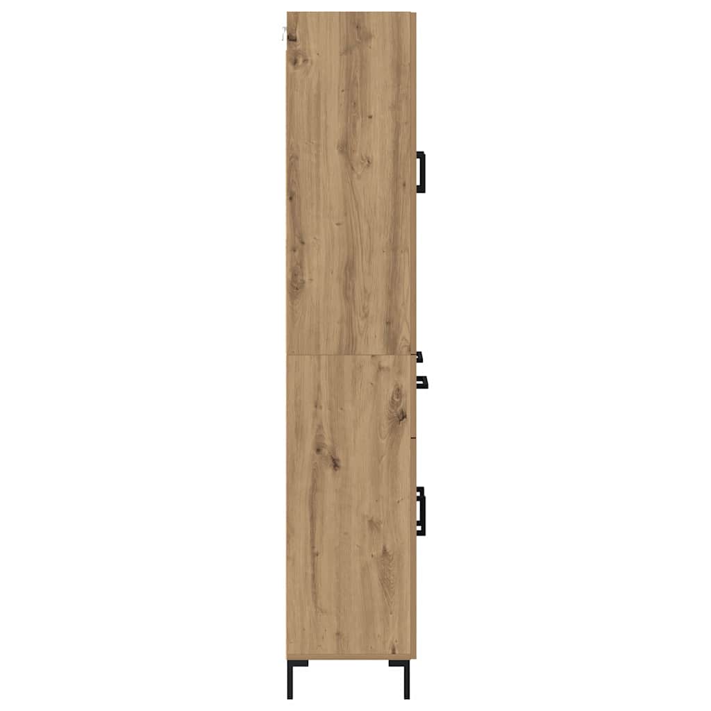 vidaXL Highboard z szufladą Dąb rzemieślniczy 69,5 x 34 x 180 cm