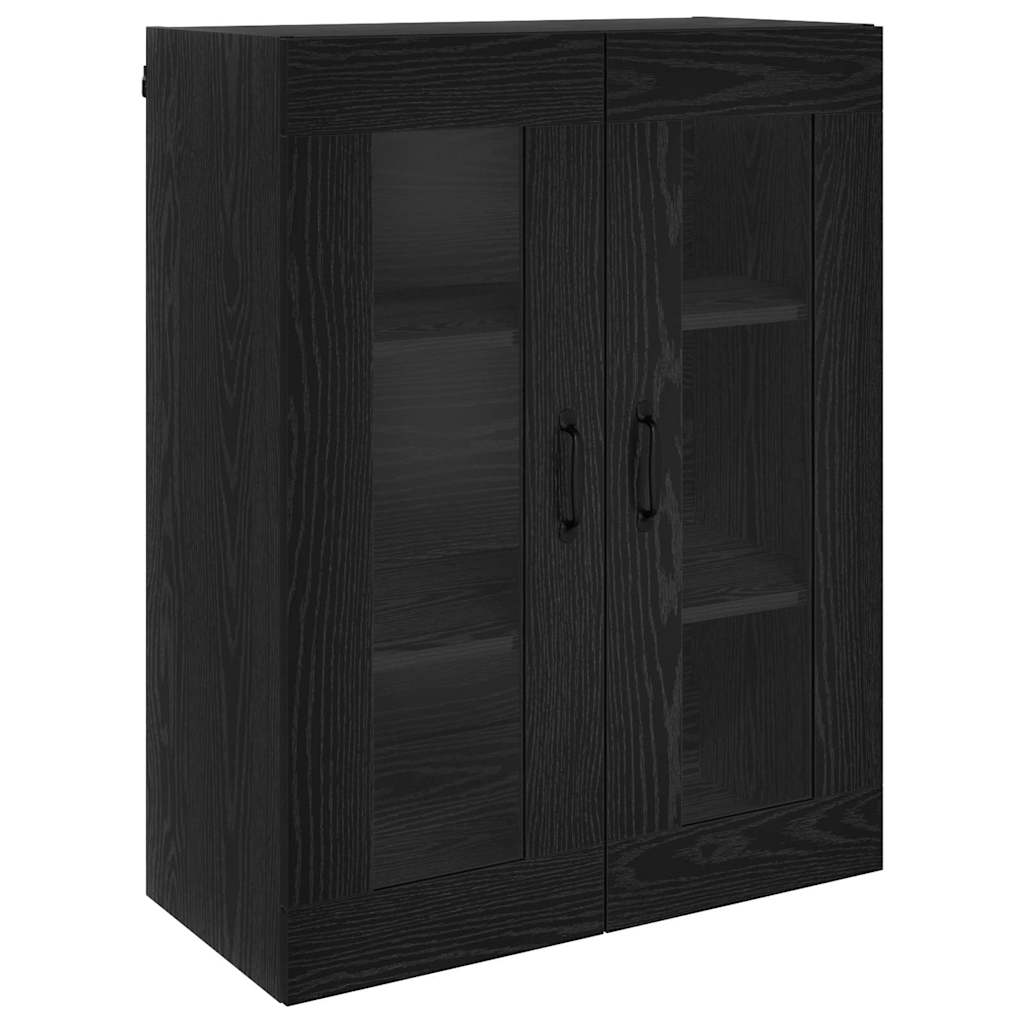 vidaXL Highboard Czarny Dąb 69,5 x 34 x 180 cm Materiał drewnopochodny