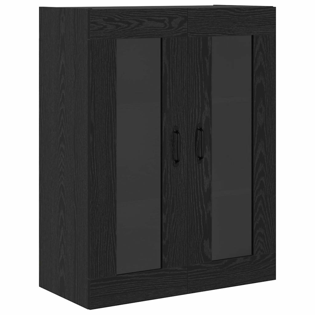 vidaXL Highboard Czarny Dąb 69,5 x 34 x 180 cm Materiał drewnopochodny