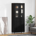 vidaXL Highboard 2 pcs Czarny Dąb Materiał drewnopochodny
