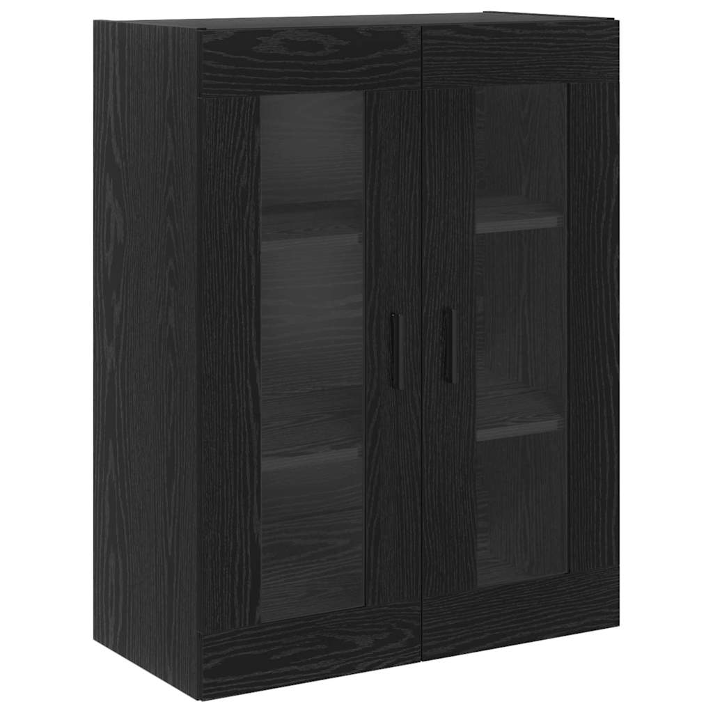 vidaXL Highboard 2 pcs Czarny Dąb Materiał drewnopochodny