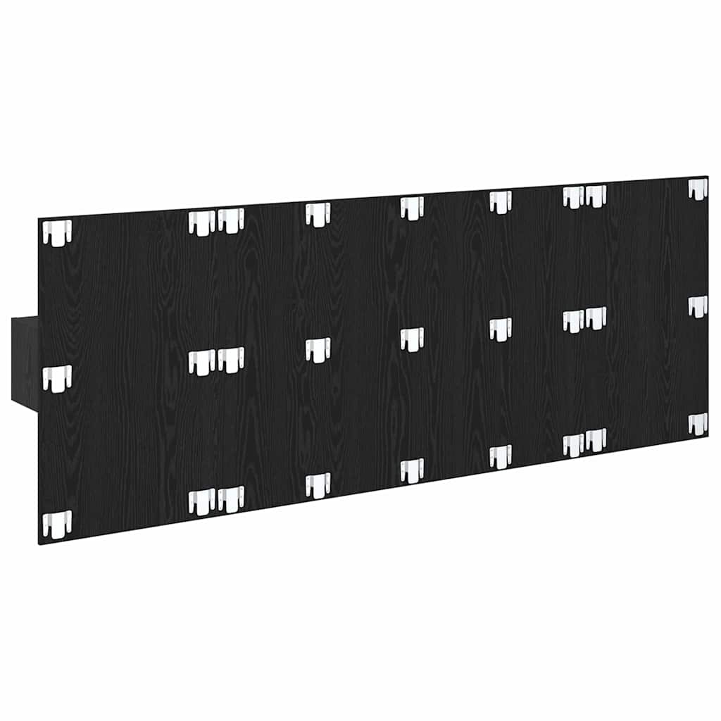 vidaXL Zagłówek z szafką 3 pcs Czarny Dąb Materiał drewnopochodny