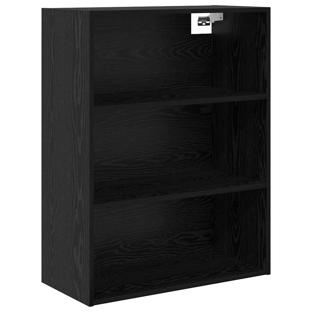 vidaXL Highboard Czarny Dąb 69,5 x 34 x 180 cm Materiał drewnopochodny