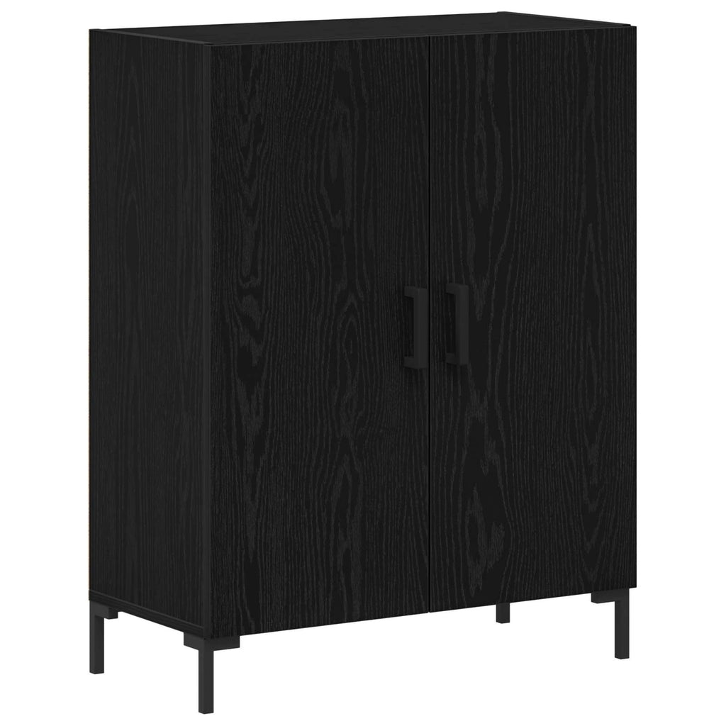 vidaXL Highboard 2 pcs Czarny Dąb Materiał drewnopochodny