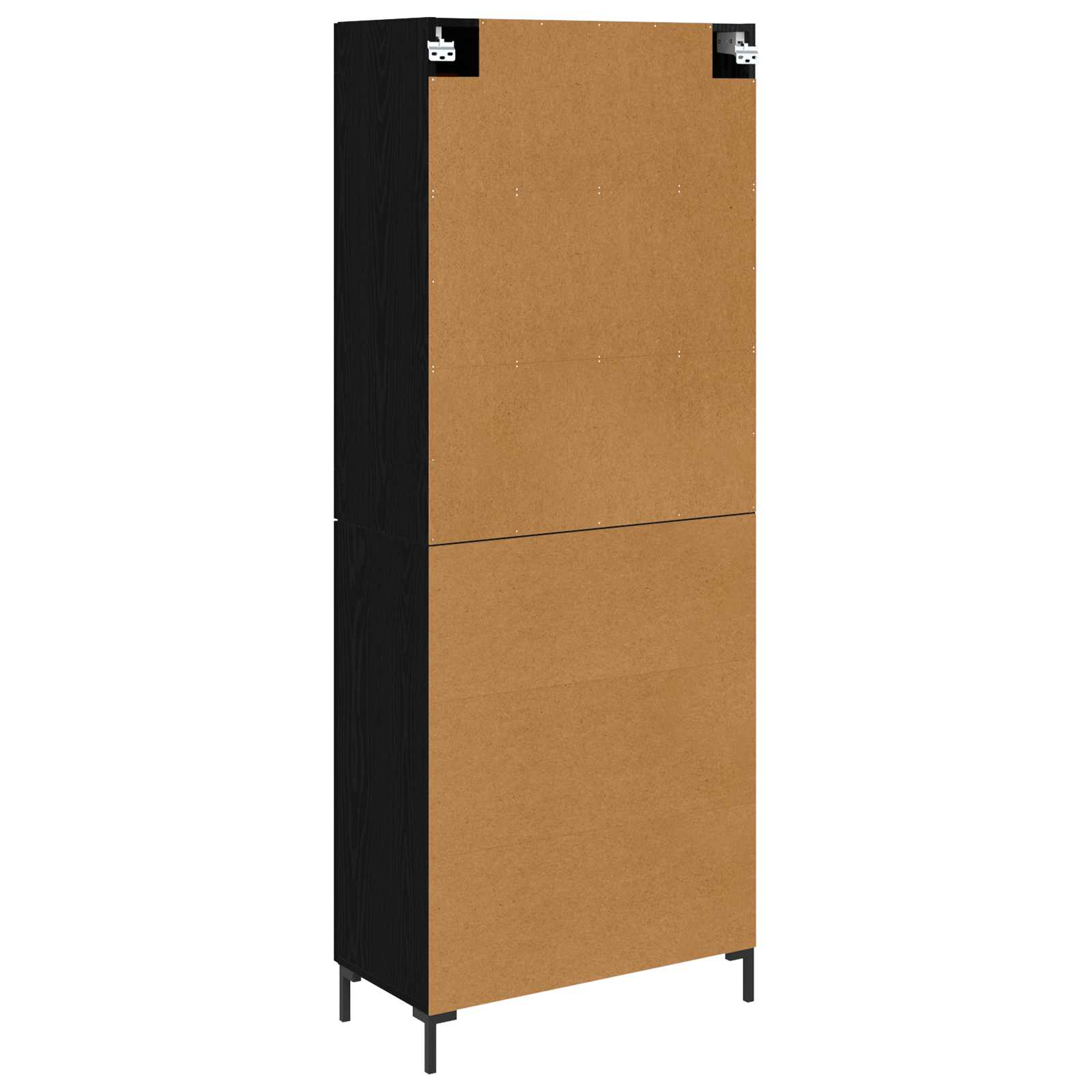 vidaXL Highboard 2 pcs Czarny Dąb Materiał drewnopochodny