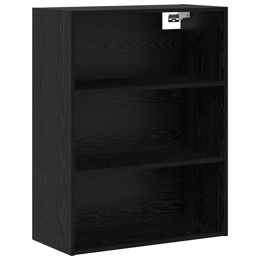 vidaXL Highboard Czarny dąb 69,5 x 34 x 180 cm Materiał drewnopochodny