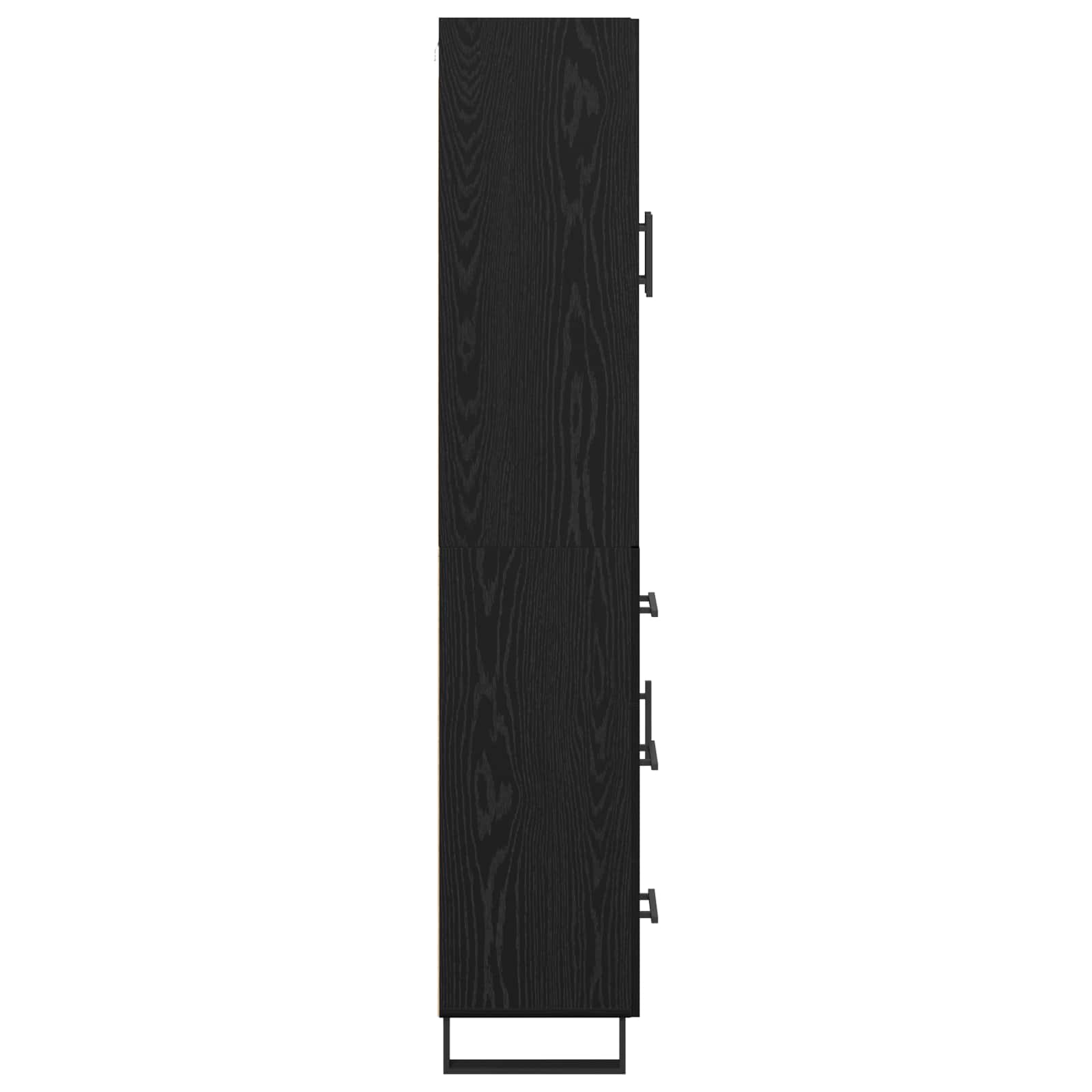 vidaXL Highboard z szufladą 2 pcs Czarny Dąb 69,5 x 34 x 180 cm