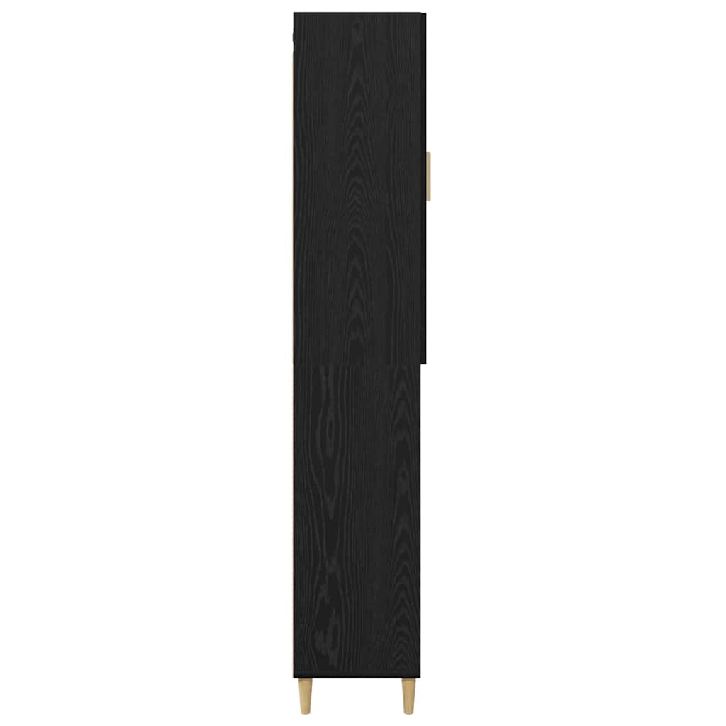 vidaXL Highboard Czarny Dąb 69,5 x 34 x 180 cm