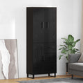 vidaXL Highboard z szufladą 2 pcs Czarny Dąb 69,5 x 34 x 180 cm