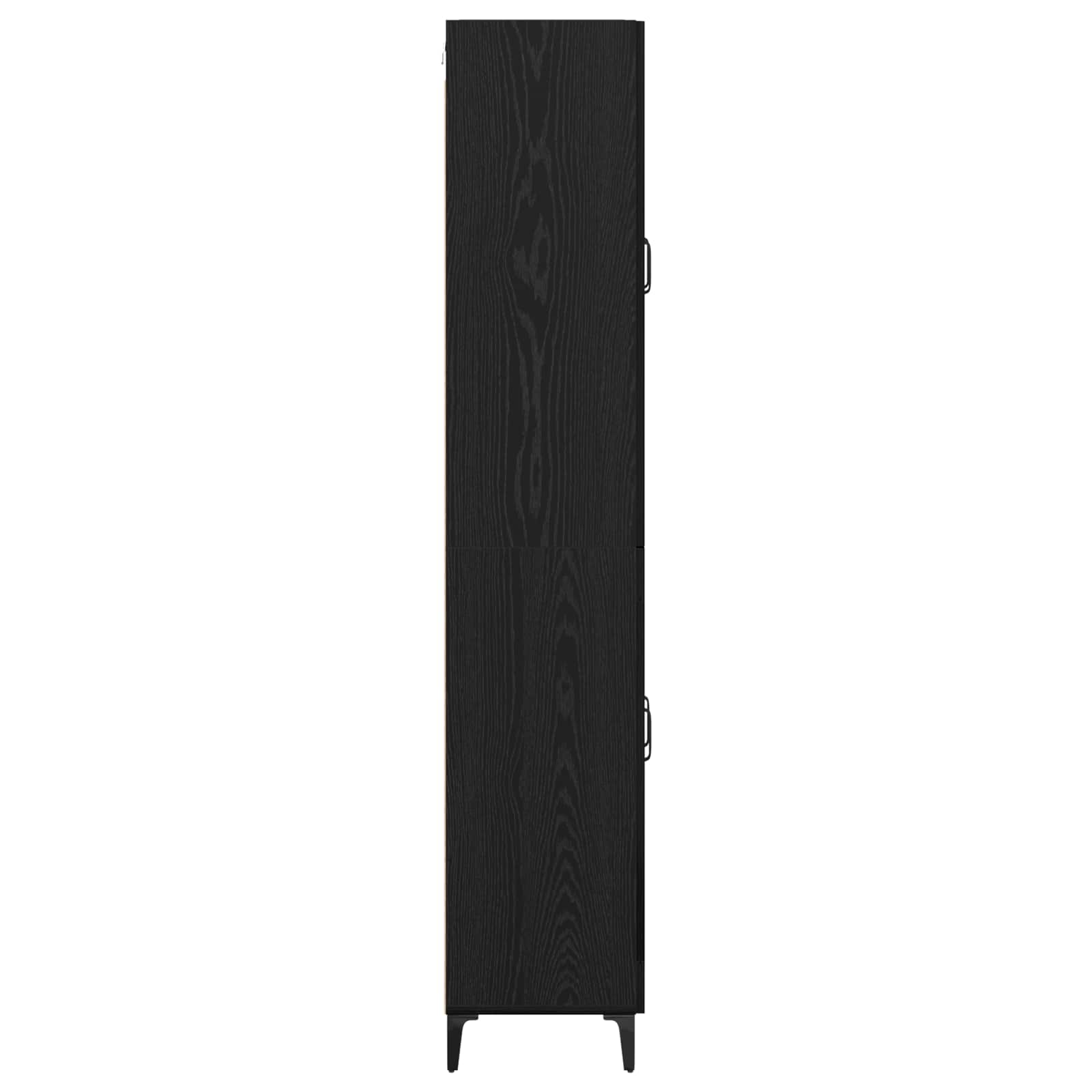 vidaXL Highboard Czarny Dąb 69,5 x 34 x 180 cm Materiał drewnopochodny