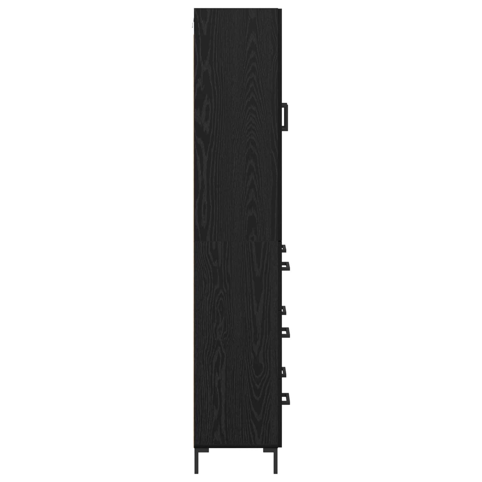 vidaXL Highboard Czarny Dąb 69,5 x 34 x 180 cm Materiał drewnopochodny