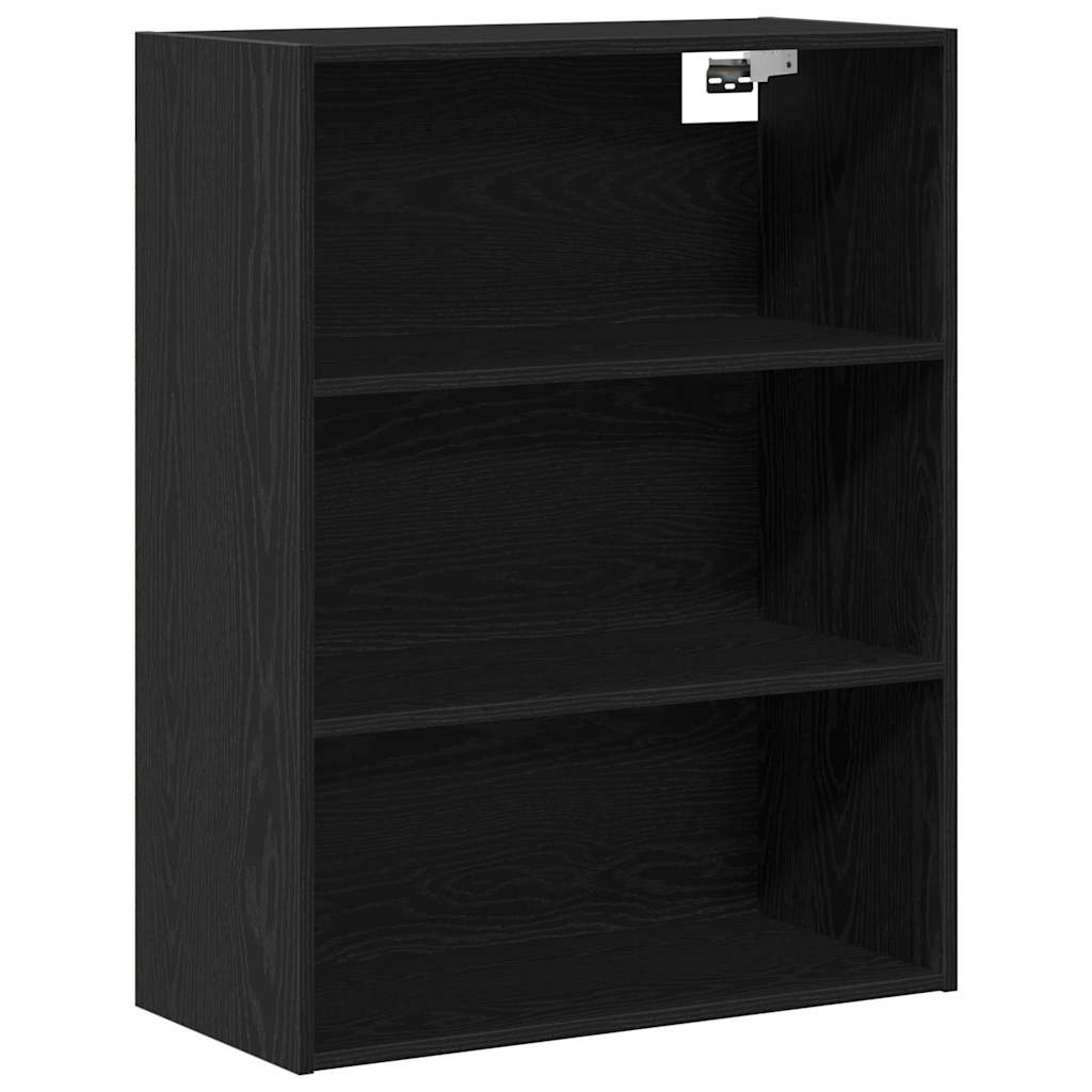 vidaXL Highboard Czarny Dąb 69,5 x 34 x 180 cm Materiał drewnopochodny