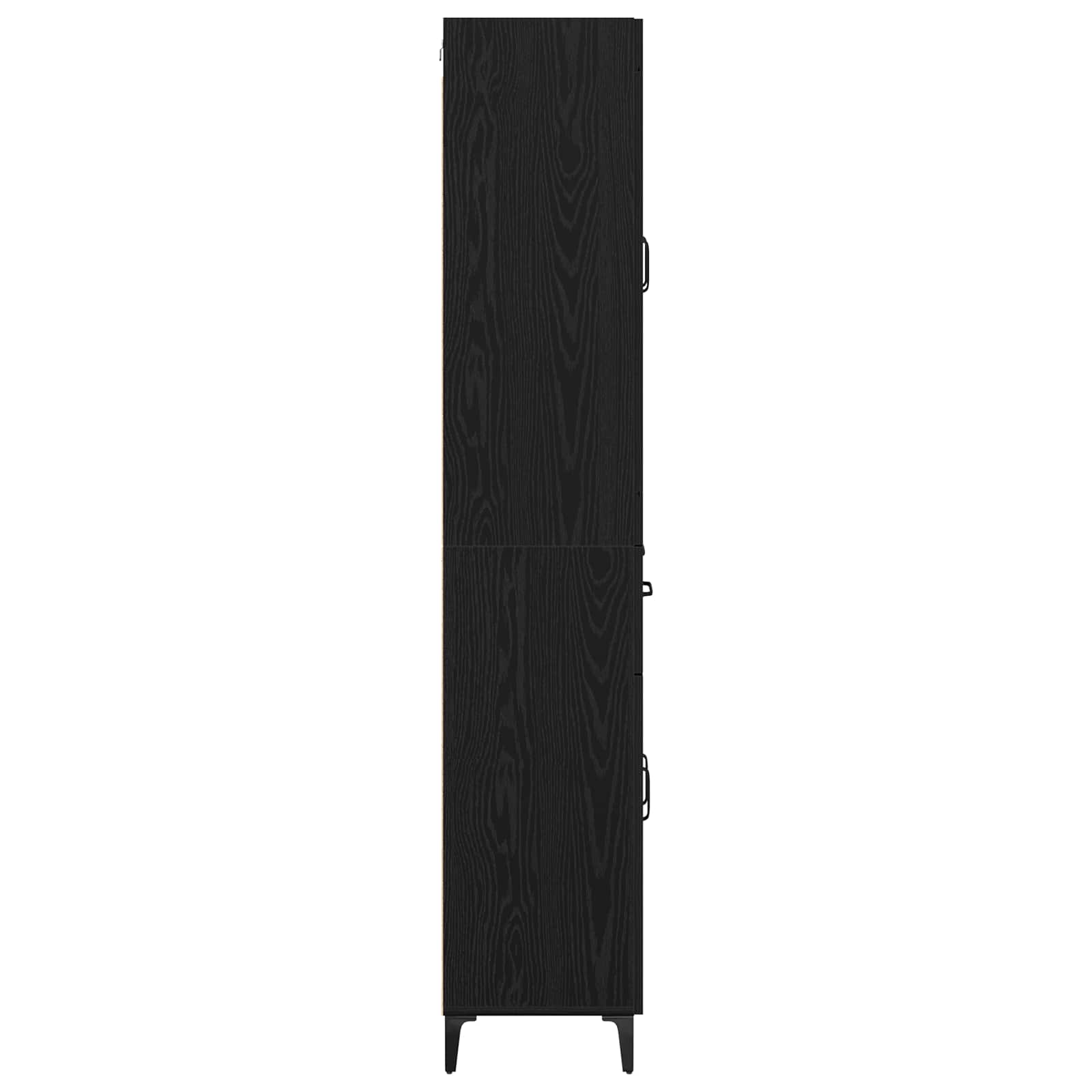 vidaXL Highboard Czarny Dąb 69,5 x 34 x 180 cm Materiał drewnopochodny